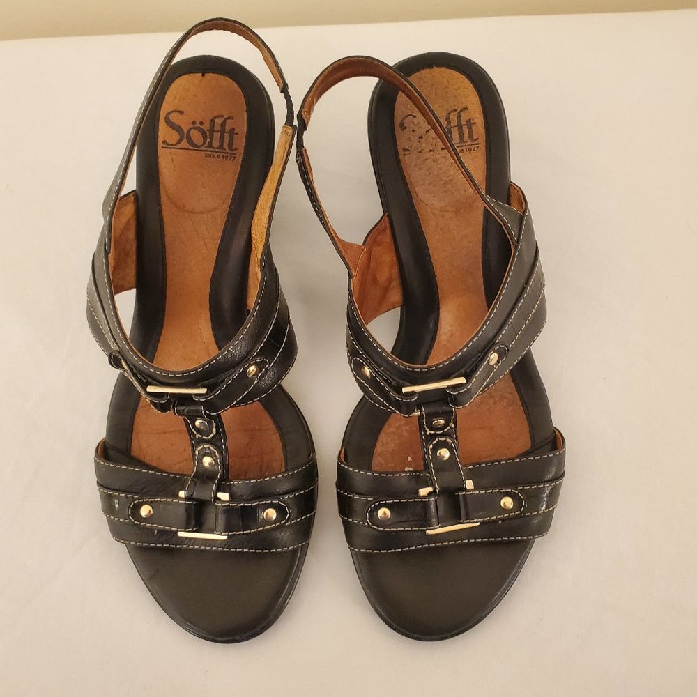 Sofft leather heeled sandals